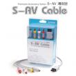 Wii��� �����̾� �����縮 �ø���-S-AV CABLE Wii�� TV ���� S-AV ���̺�, ������ ������Ʈ �Ǵ� SVideo ��ȣ�� ���������� ����, ������ Stereo(2RCA)���� ����