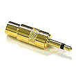 3.5mm MONO(��) �� RCA(��)- GOLD RCA ���̺��� 3.5��� ���ڿ� �����ϴ� ��ȯ��.