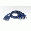 ATEN 4Port USB KVM½ºÀ§Ã³ USB ¸¶¿ì½º/Űº¸µå ŸÀÔ¿¡ 4:1 KVM½ºÀ§Ã³, ¿Àµð¿À±â´É Áö¿ø