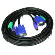 NETmate KVM ��ü(RGB,PS2) ���� (1.8M-5M) RGB, ���콺, Ű���� ���� KVM ���̺�.