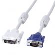 SANWA DVI-I to RGB��ȯ ���̺� 1M DVI-I���� �Ƴ��α� ��ȣ�� ������ RGB�� ��ȯ, �Ϻ� �����ǰ